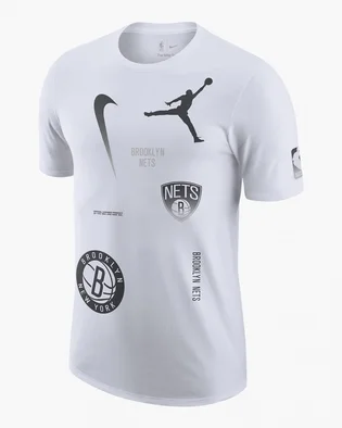 Футболка чоловіча Air Jordan T-Shirt Max90 Nba Brooklyn Nets Courtside Statement Edition White DV5712-100
