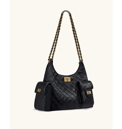 Сумка жіноча JW PEI Vivian Quilted Chain Shoulder Bag Black BB2025BG131429JWP