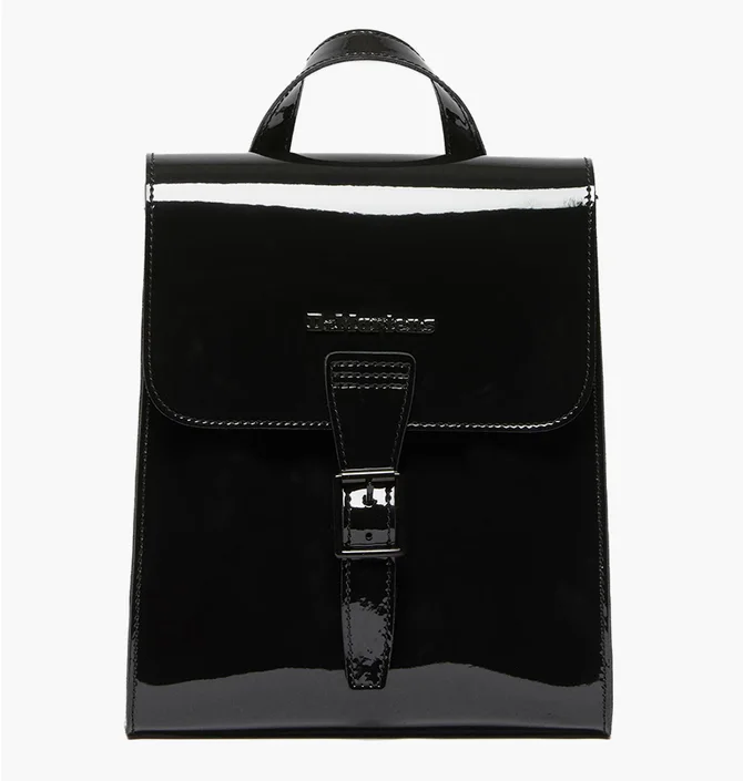 Рюкзак женский Dr. Martens Patent Leather Mini Backpack Black AB053006