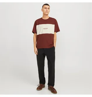 Футболка чоловіча Jack & Jones Jorvester Block Brown 12277742-BRANDYBROWN-ANTI