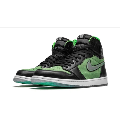 Кроссовки мужские Air Jordan 1 Retro High Zoom Black/Green CK6637-002