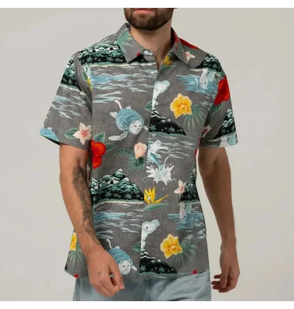 Рубашка мужская RipNDip Islanders Button Up Multi RNDSUM25103