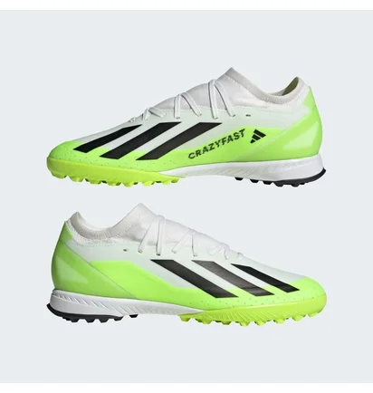 Сороконожки унисекс Adidas X Crazyfast.3 Turf Shoes White/Green ID9337