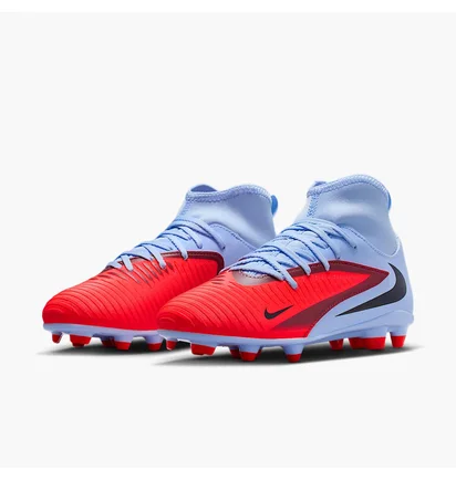 Бутси дитячі Nike Phantom 6 High Club Fg/Mg Light Blue/Red HQ2022-400
