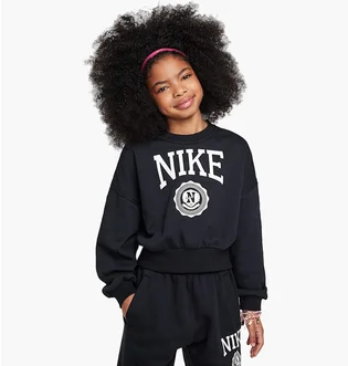 Світшот дитячий Nike Sportswear Club Girls French Terry Crew Black HJ3373-010