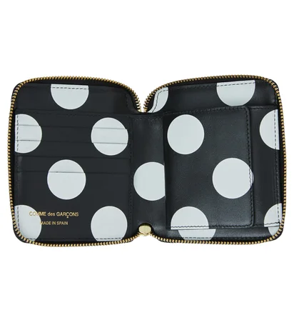 Кошелек женский Comme des Garcons Glossy Polka Dot Print Black SA7100GP