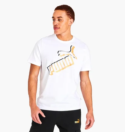 Футболка чоловіча Puma Essentials+ Big Metallic Logo T-Shirt White 849866-02