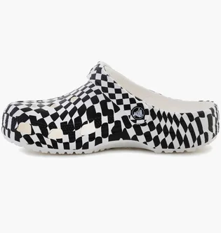 Тапочки унісекс CROCS Classic Warped Checker White/Black 211007-103