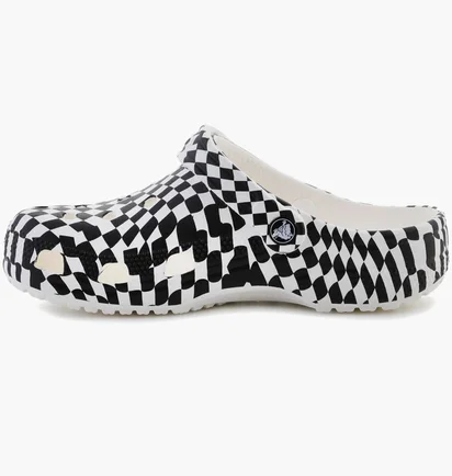Тапочки унісекс CROCS Classic Warped Checker White/Black 211007-103