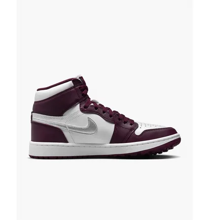 Кроссовки мужские Air Jordan I High G MenS Golf Shoes White/Bordo DQ0660-103