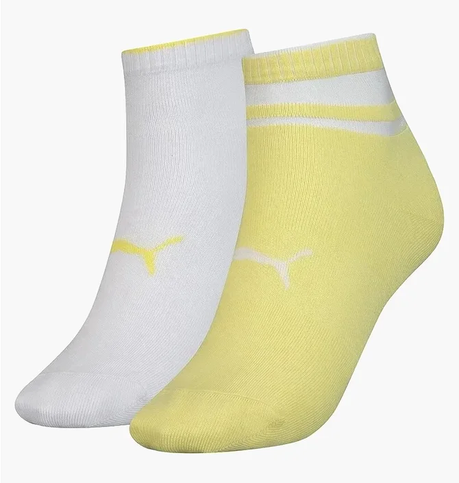 Шкарпетки жіночі Puma Structure White/Yellow (2 пари) 103002001-013