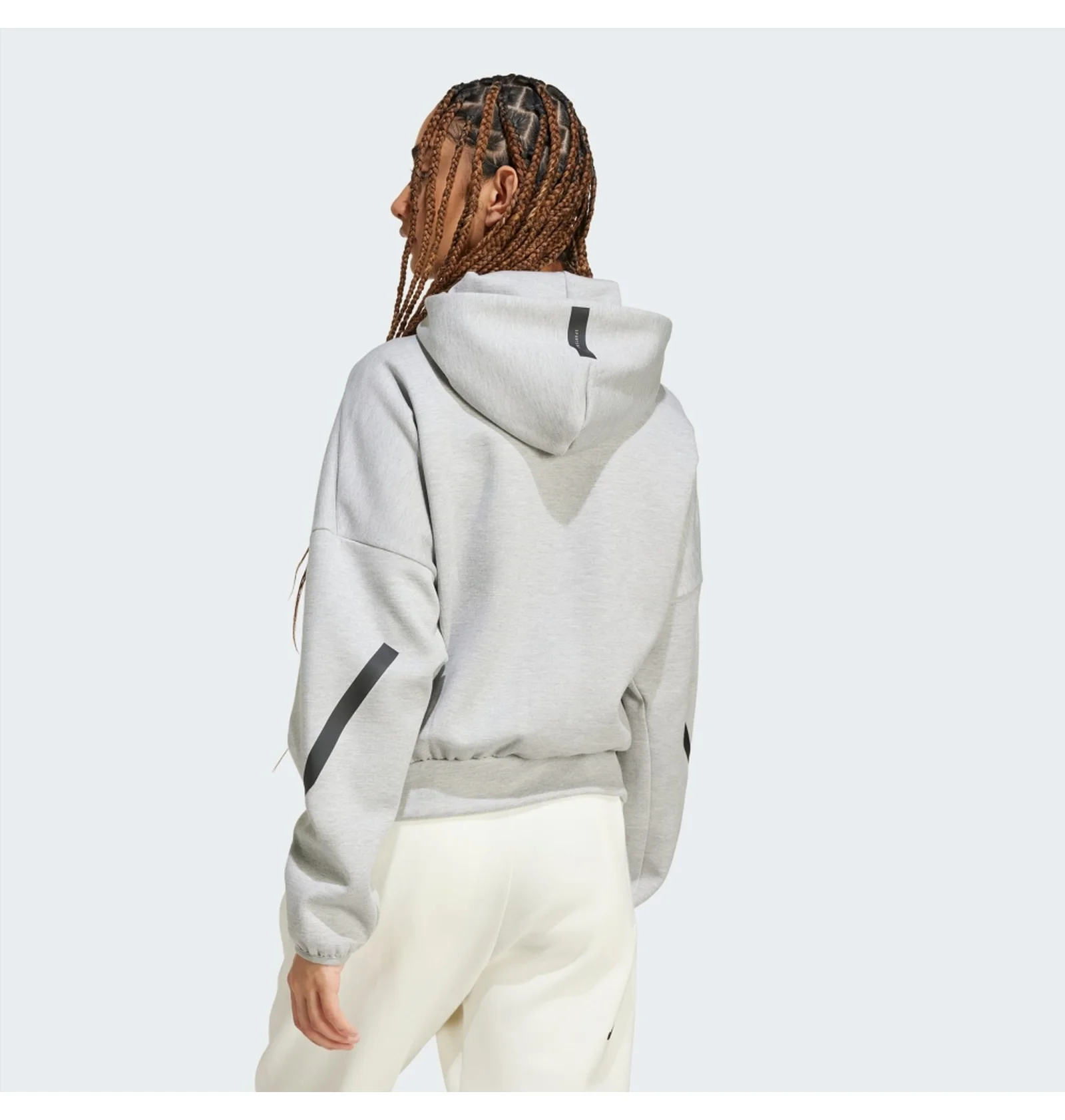 ᐉ Толстовка жіноча Adidas Z.N.E. Full-Zip Hoodie Grey JD9593