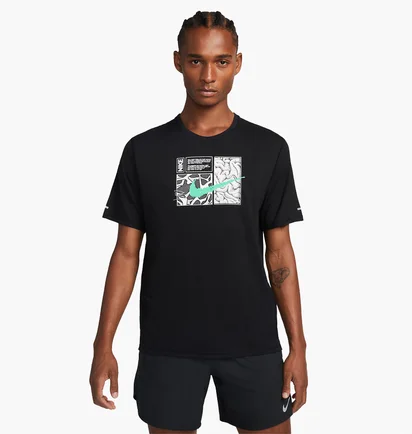 Футболка чоловіча Nike Dri-Fit Miler D.Y.E. Black Dq6508-010