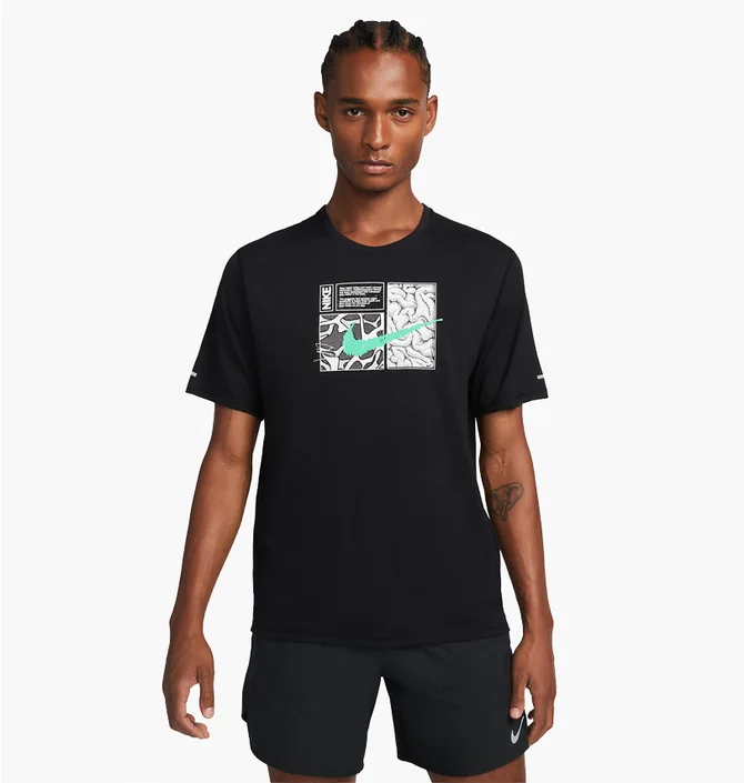 Футболка чоловіча Nike Dri-Fit Miler D.Y.E. Black Dq6508-010