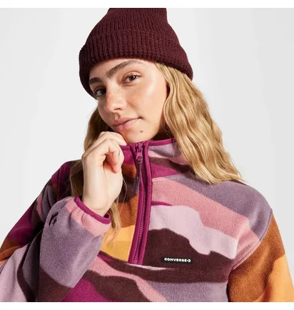 Кофта женская Converse Polar Fleece Printed Popover Multi 10025678-535