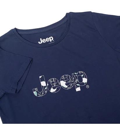 Футболка жіноча Jeep T-Shirt Botanical Print J22W Blue O102612-A184