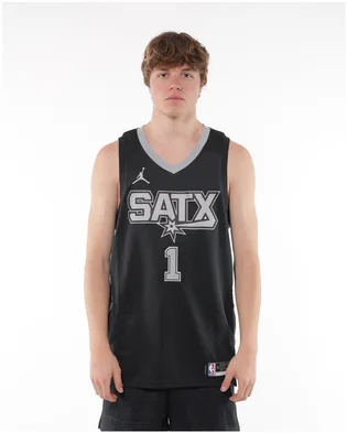 Майка чоловіча Air Jordan Nba Spurs Wembanyama Stm Jersey Black DO9543-014