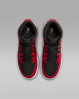 Кроссовки детские Air Jordan 1 Mid Gs Red/Black DQ8423-061