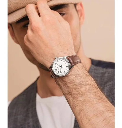 Часы мужские Casio Enticer Analog Dial Leather Strap MTP-V005L-7B4UDF