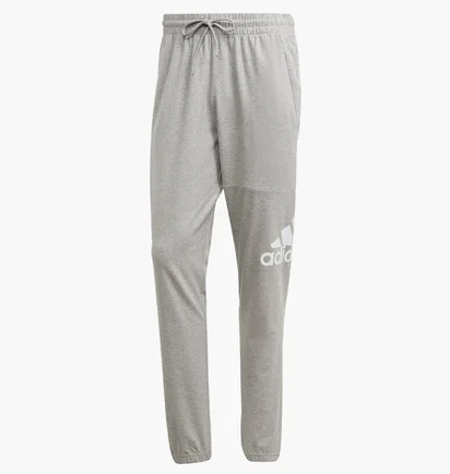 Штаны мужские Adidas Essentials Single Badge Jersey Tapered Grey IC9429