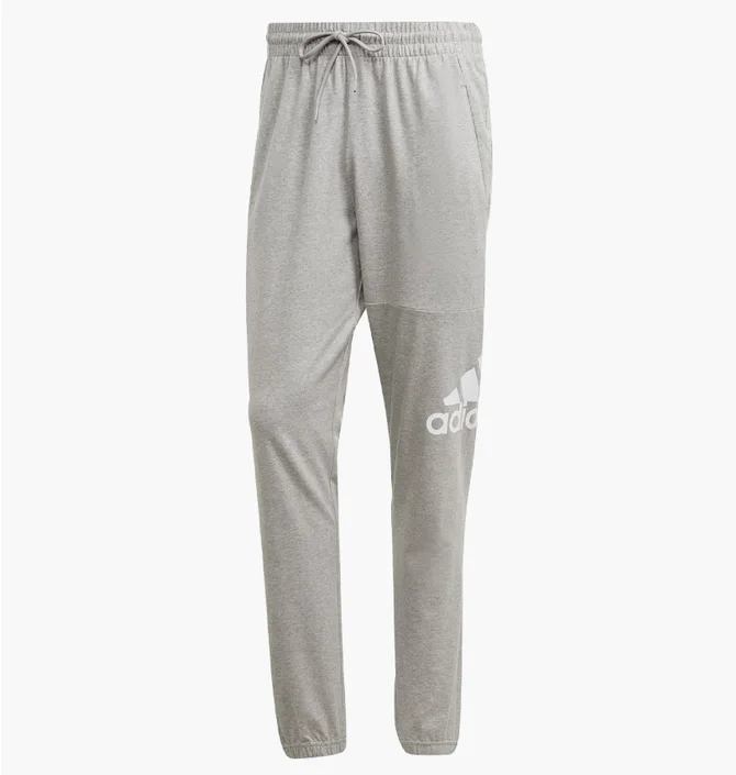 Штаны мужские Adidas Essentials Single Badge Jersey Tapered Grey IC9429