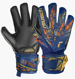 Перчатки вратарские детские Reusch Attract Silver Junior Black/Blue 5472215-4411