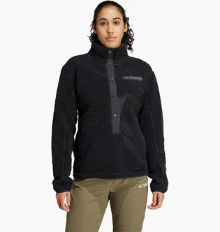 Кофта женская Adidas Terrex Xploric High Pile Fleece Pullover Sweatshirt Black IW0225