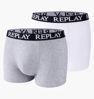 Трусы мужские Replay Basic Logo (2 шт) Grey 11552439