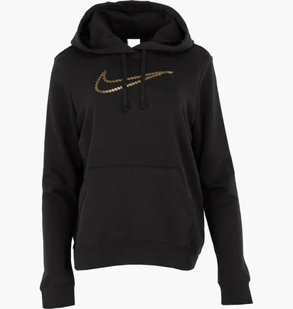 Худи женское Nike Club Fleece Shine Po Hoody Black FB8763-010