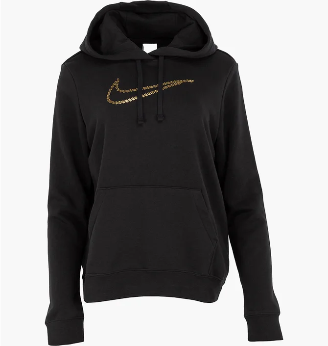 Худи женское Nike Club Fleece Shine Po Hoody Black FB8763-010