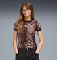 Футболка жіноча Puma Ess Graphics Leo Luxe Slim Black/Brown 634562-01