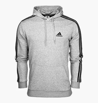 Худи мужское Adidas Essentials Fleece 3-Stripes Grey GK9084