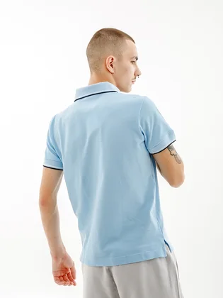 Поло чоловіче AUSTRALIAN 2-Stripe Pique Polo S-Fit Light Blue LSUPO0004-440