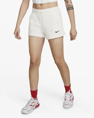 Шорты женские Nike Sportswear WomenS High-Waisted Ribbed Jersey Shorts White DV7862-133
