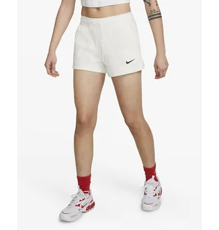 Шорты женские Nike Sportswear WomenS High-Waisted Ribbed Jersey Shorts White DV7862-133