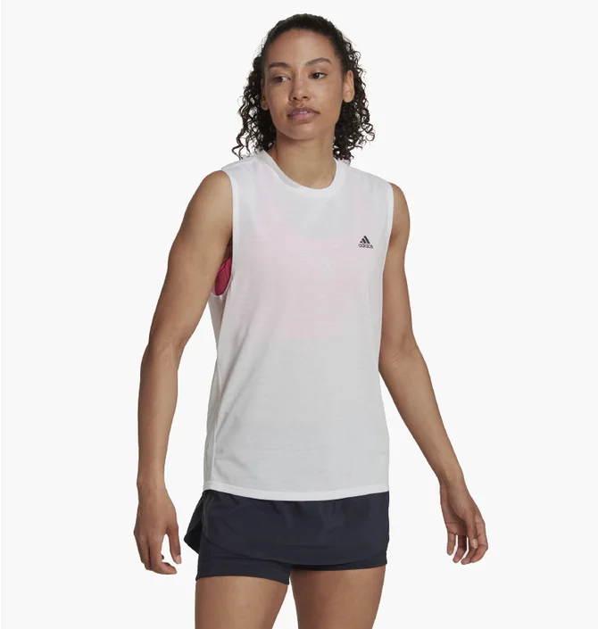 Майка жіноча Adidas Run Icons Running Muscle Tank White Hk9117