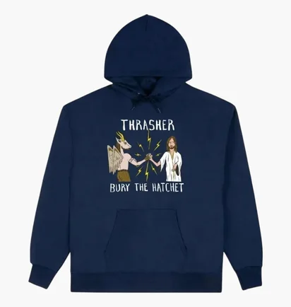 Худи мужское Thrasher Thr X Toy Machine B.T.H. Blue 145594-NAV