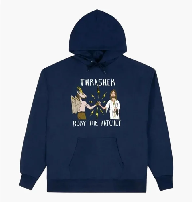 Худи мужское Thrasher Thr X Toy Machine B.T.H. Blue 145594-NAV