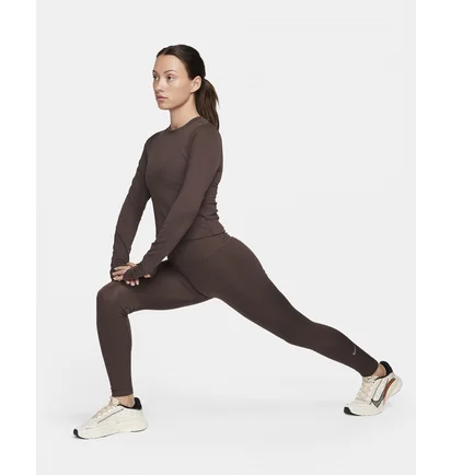 Лонгслив женский Nike One Fitted Brown FQ2148-237