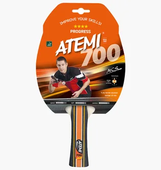 Ракетка для настільного тенісу Atemi 700 Black/Red 10045