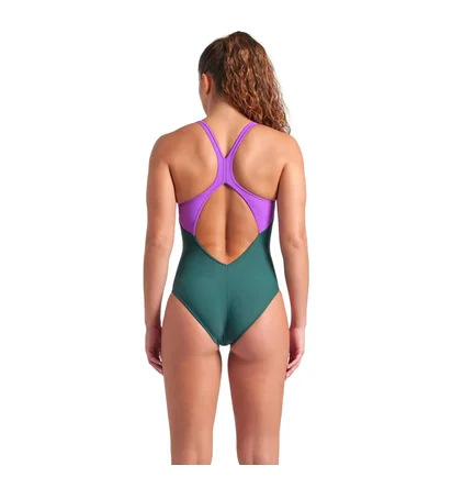Купальник женский Arena Bright Glare Swimsuit V Back Green 008930-690