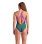 Купальник женский Arena Bright Glare Swimsuit V Back Green 008930-690