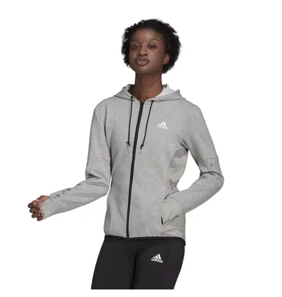 Толстовка жіноча Adidas Designed To Move Full-Zip Hoodie Grey H10177