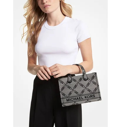 Сумка жіноча Michael Kors Gigi Small Empire Logo Grey/Black 30S3S3GM5J-NATURAL-BLACK-78778
