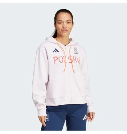 Толстовка женская Adidas Poland Full-Zip White JF6705