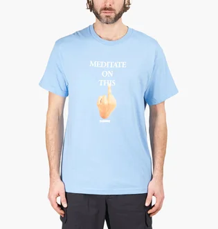 Футболка мужская Pleasures Message Light Blue P21F044