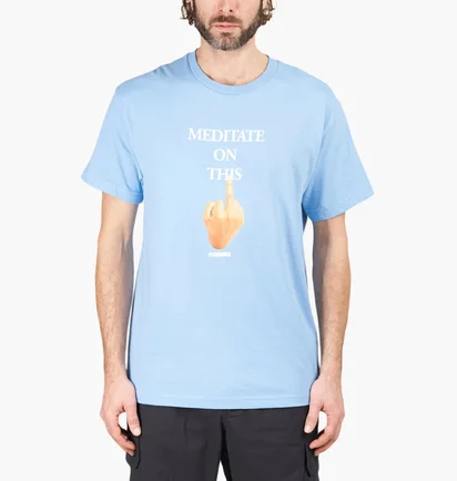 Футболка мужская Pleasures Message Light Blue P21F044
