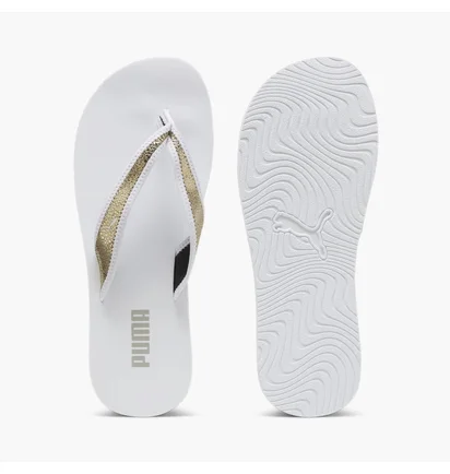 Тапочки женские Puma Sandy Flip White/Metallic 395426-01