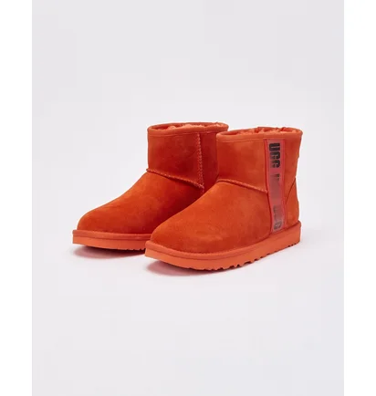 Угги женские Ugg Classic Mini Side-Logo Ii Boots Orange 1134962-Hong