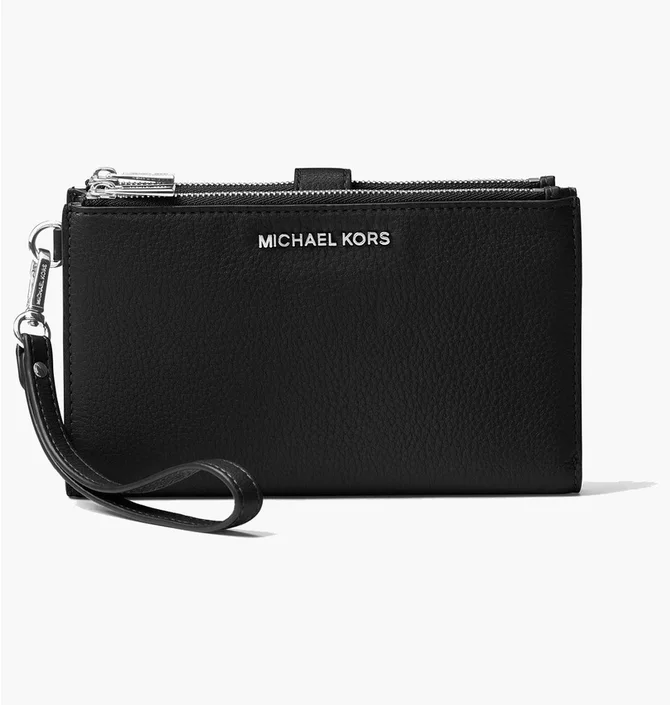Гаманець жіночий Michael Kors Jet Set Double Zip Adele Leather Smartphone Wallet Black 34F9SAFW4L-BLACK-143212
